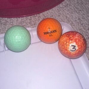Mixed Colored Golf Balls - Orange, Mint, Speckled Orange